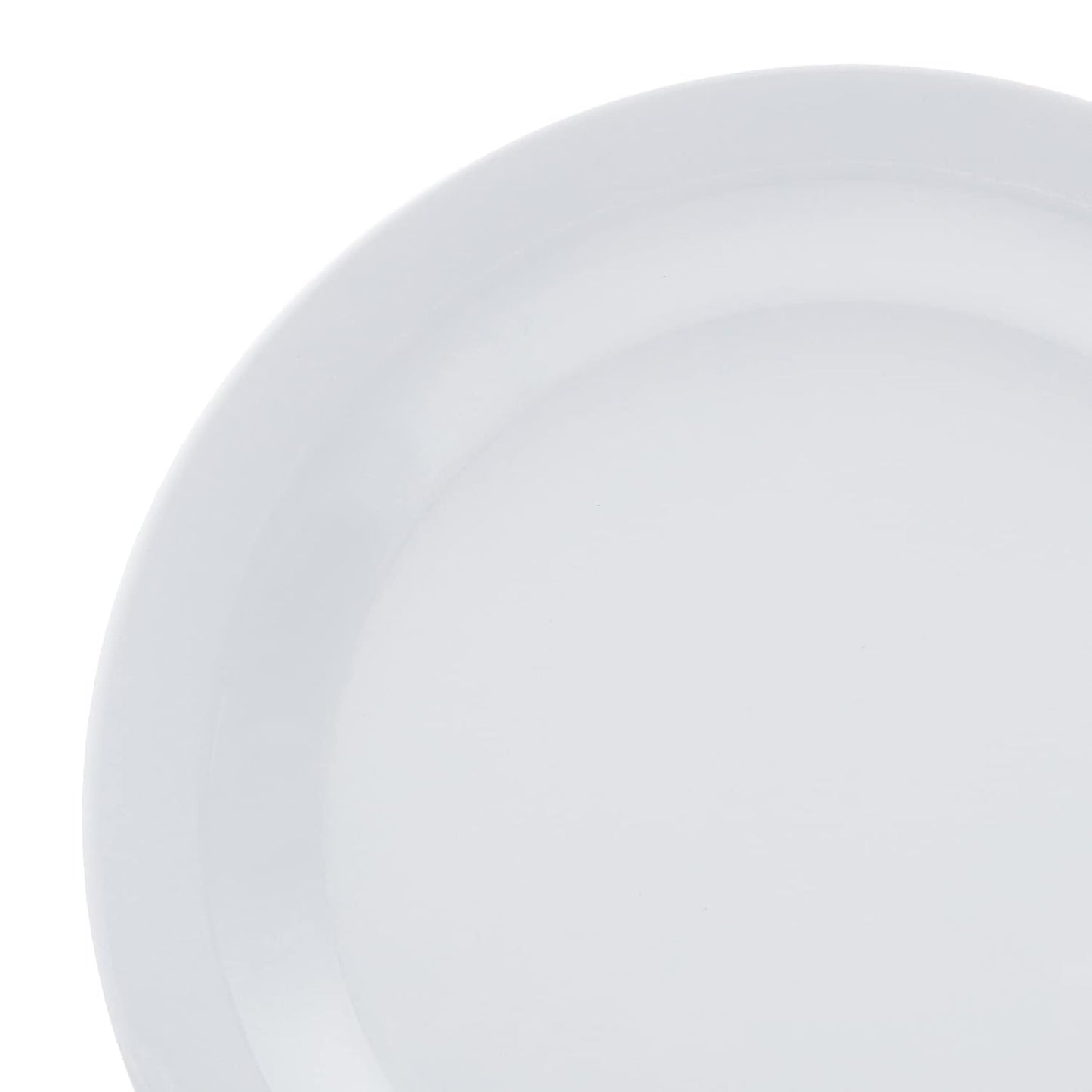 Amazon Basics Melamine Oval Platter Serving Tray, Dishwasher Safe, Narrow Rim, 13 in x 9.75 in, White, 6-Piece Set