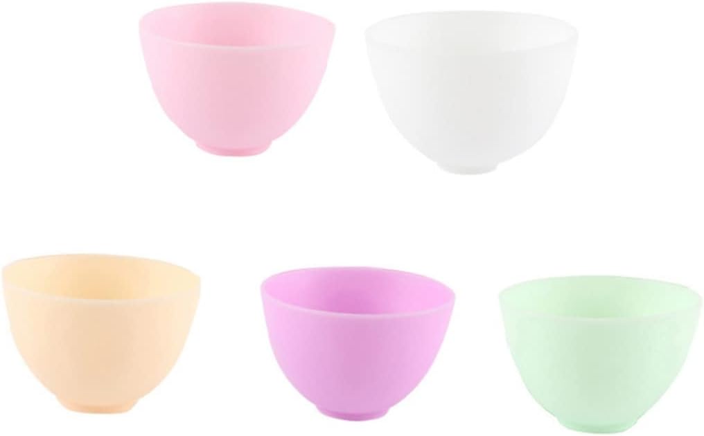 Didiseaon Odorless Anti-drop Silicone Mixing Bowl for Facial Masks Cooking Flexible Microwave Dishwasher Safe for Ingredients Sauces Medium Green