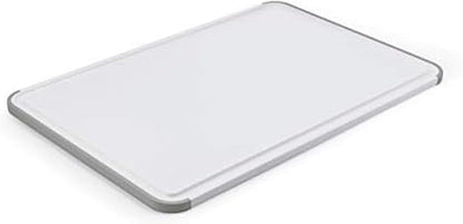 KitchenAid Classic Plastic Cutting Board with Perimeter Trench and Non Slip Edges, Dishwasher Safe, 12 inch x 18 inch, Gray