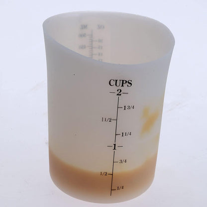 Szxc Silicone Flexible Nestable Measuring Cups Set for Epoxy Resin, Butter, Chocolate - 4 Cup + 2 Cup + 1 Cup - Melt Stir Squeeze & Pour - BPA Free - Standard & Metric Measurment Markings