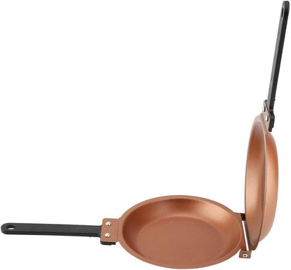 Double Sided Frying Pan, Nonstick Baking Pancake Pan with Flip Design Fried Egg Pancake Maker for Fluffy Pancakes Omelette Maker Frittata Maker