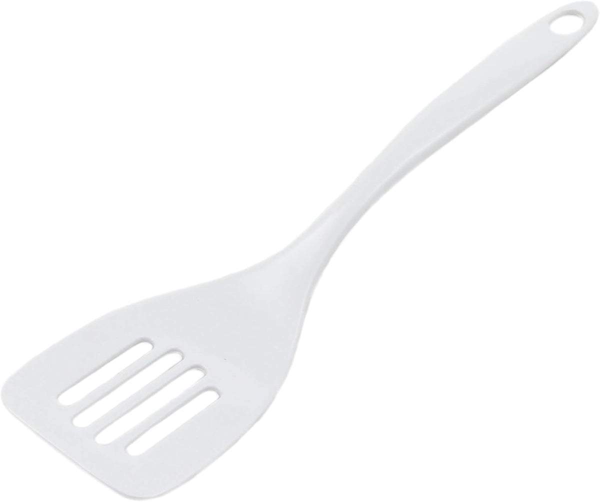 Chef Craft Basic Melamine Slotted Turner/Spatula, 11.25 inch, White