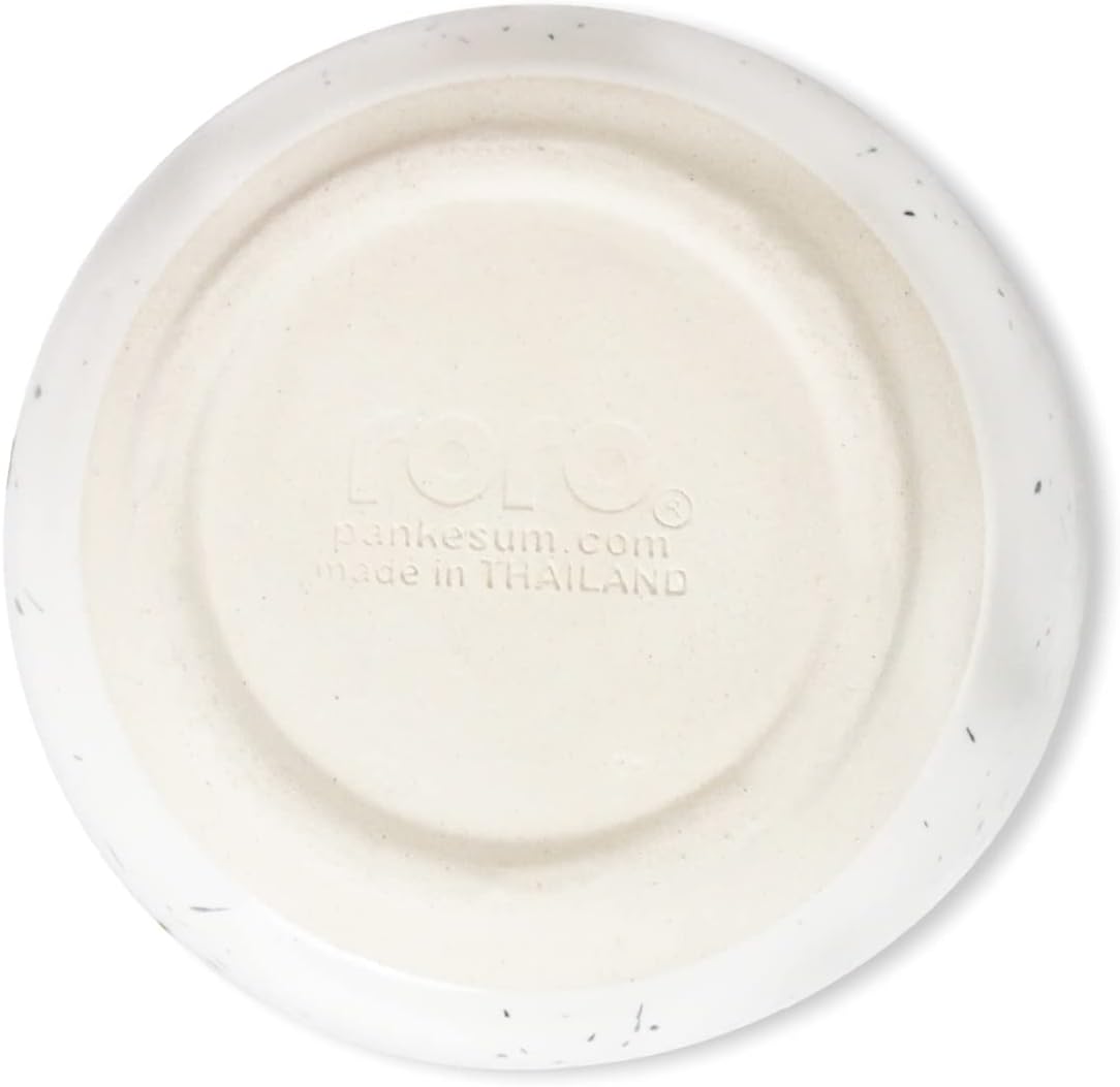 roro Ceramic Stoneware Mini Pinch Bowls Set of 6, Hand-Molded Artisanal Glossy Speckled White, Salt Pepper Spices and Seasoning - Cute and Elegant Kitchen Addition