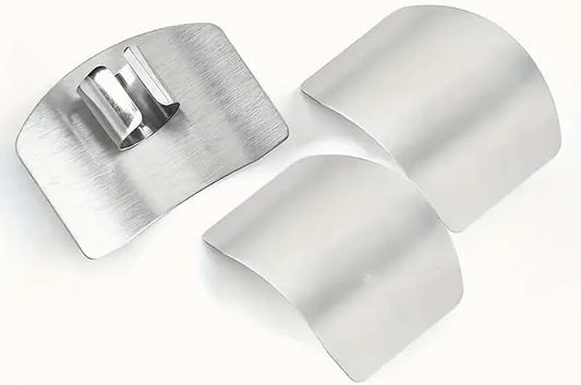 Stainless Steel Finger Guard for Cutting, Adjustable Anti-Cut Kitchen Hand Shield, Reusable Metal Finger Protector for Chopping Vegetables, Fruit, Meat, Slicing, Dicing & Meal Prep