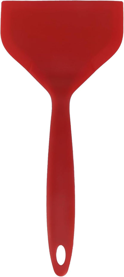 BokWin 2 Pack Wide Silica Gel Pancakes Spatula Turner, Red