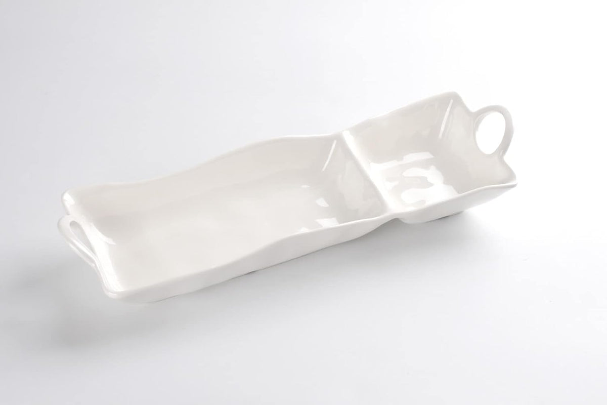 Pampa Bay Shatterproof Melamine Chip and Dip, 18.5 x 5.5 Inch, Food, Freezer, Dishwasher Safe, Aqua
