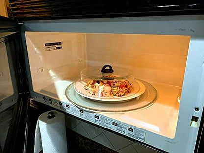 Tall Microwave Tempered Borosilicate Glass Plate Cover 10 x 4