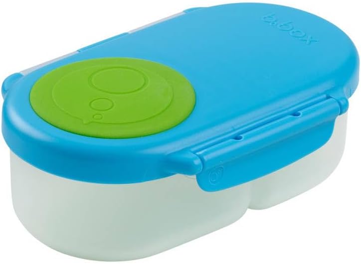 b.box Snack Box 2-Pack - Leak Proof Mini Bento Box for Kids & Toddlers, 2 Compartment Snack Containers for Kids, Dishwasher Safe, BPA-Free, PFAS-Free, Ages 4mo+, 1 3/4 Cup Each (Strawberry + Lilac)