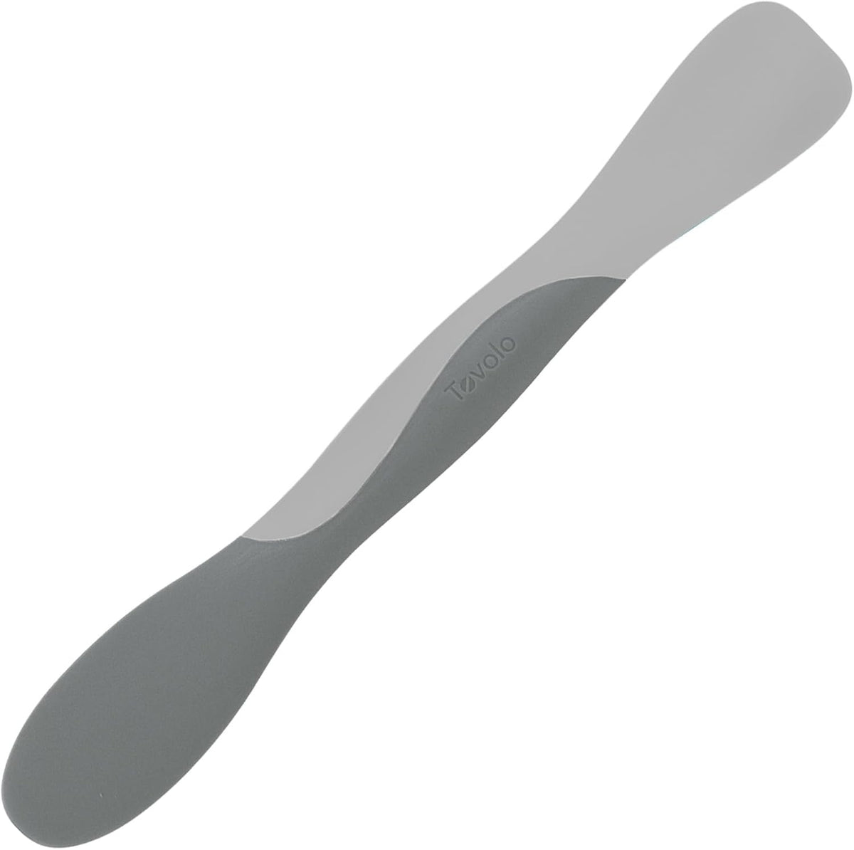 Tovolo Scoop and Spread Large Dual End Silicone Sandwich Spreader Tool with Nylon Handle, BPA Free Dishwasher Safe Silicone and Nylon Tool for Spreading and Scooping, Cayenne Red and Oyster Gray