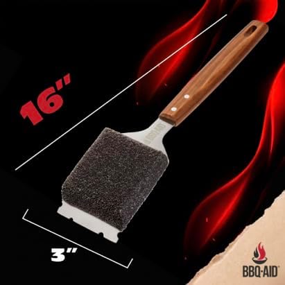 Bristle Free Grill Brush Cleaner and Scraper for Barbecue, Replaceable Head