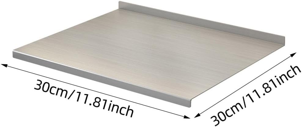 Stainless Steel Cutting Boards for Kitchen, Kneading Cutting Board Mats, Non-Slip Baking and Cutting Mat with Raised Borders, Suitable for Meat, Fruits, Vegetables, Bread, and Baking (#A_15.7x11.8")