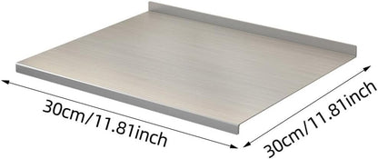 Stainless Steel Cutting Boards for Kitchen, Kneading Cutting Board Mats, Non-Slip Baking and Cutting Mat with Raised Borders, Suitable for Meat, Fruits, Vegetables, Bread, and Baking (#A_15.7x11.8")