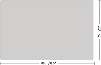 Extra Large Non-Slip Silicone Mat, 32.3x24 Inch Cut-to-Fit Counter Protector,Heat & Waterproof Drawer Liner, Food Grade Durable Desk Mat, 1.2mm Thick Gray