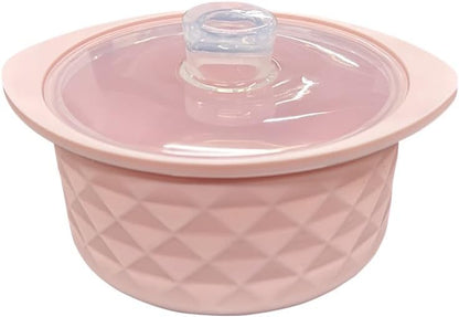 30oz Microwave Silicone Steamer, Oven & Dishwasher Safe to 482°F, Easy Clean, Microwave Pot with Handle & Lid, Korea Design 100% Food Grade Steamer Bowl (900ml)