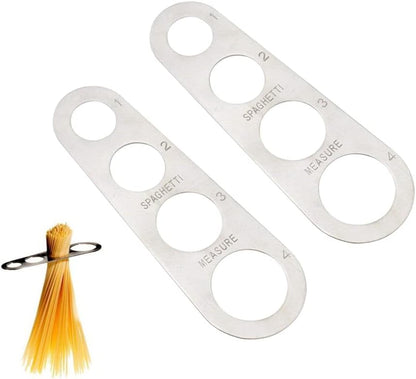 Stainless Steel Spaghetti Measure Tool, 4 Serving Portion Control Cooking Tools, Noodles Pasta Portion Control Gadgets (2 Pack)