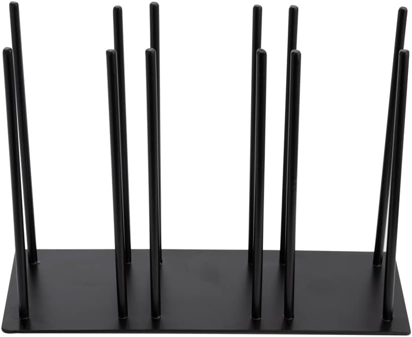 RW Base Black Iron Horizontal Portion Cup / Lid Organizer - 3 Section - 8 1/4" x 3" x 6" - 1 count box