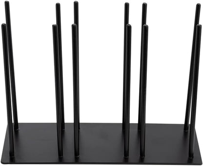 RW Base Black Iron Horizontal Portion Cup / Lid Organizer - 3 Section - 8 1/4" x 3" x 6" - 1 count box