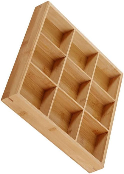Divided Wooden Tray,Veggie Tray Serving Tray Divided Platter Wooden Food Server Multi Compartments Serving Tray for Hot Pot Restaurants Sushi Plate (6 Compartments)