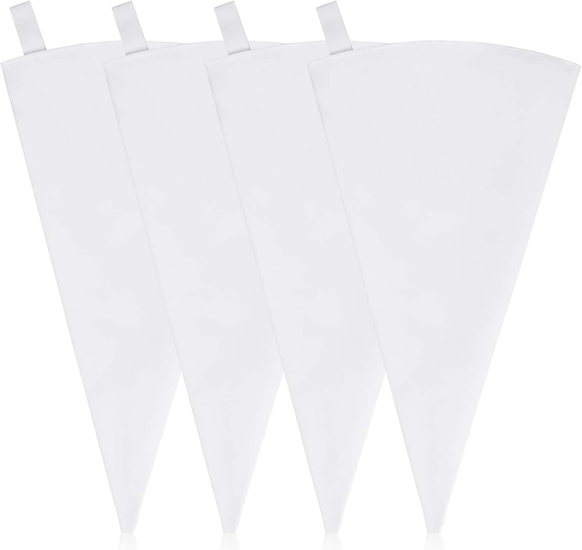 4 Pack 16" Reusable Pastry Piping Bags, Cloth Cake Decorating, White Cloth Frosting Bags, Icing Piping Bags Decorating Bags Icing Frosting Bags, White Hangable Piping Bags
