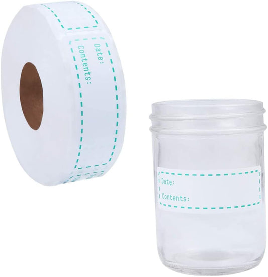 Lurrose 2rolls Natural Food Stickers for Boys and Girls DIY English Record Date Labels for Containers Kitchen