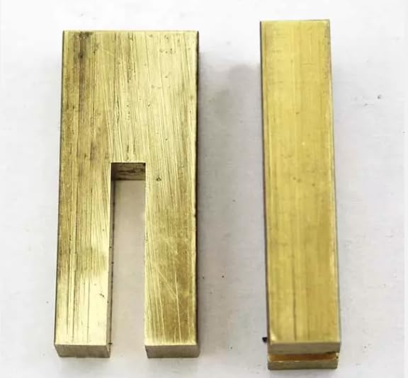 Brass Guards- Single Slot- Made in the USA- finger guard bolsters for knives kitchen knives finger guard (Single Slot Guard, Brass, #2)