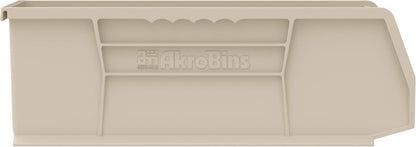 Akro-Mils 30234 AkroBins Plastic Storage Bins, Space-Saving Stackable Bins for Garage, Pantry, Craft Organization, 15" x 5" x 5", Clear, 12-Pack