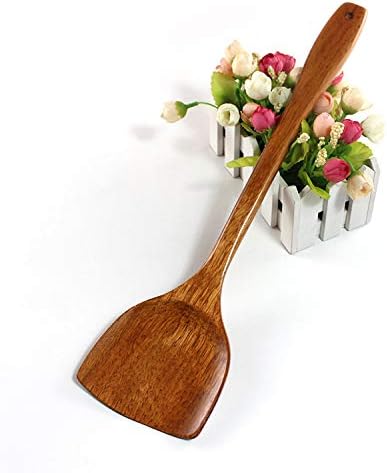 Linwnil Wooden Spatula for Cooking Nonstick, Kitchen Wok Spatula Utensil Set,15" Wooden Turner Serving Tool for High Heat Stirring in Nonstick Pans