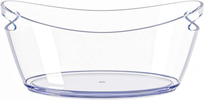 OUKEYI Ice Buckets for Parties, 5.5 Liter Large Clear Acrylic Food Grade Ice Bucket, Mimosa Bar Supplies Beverage Tub for Champagne Beer Sparkling Wine Cocktails, 16.9, Transparent, OUKEYI-100894