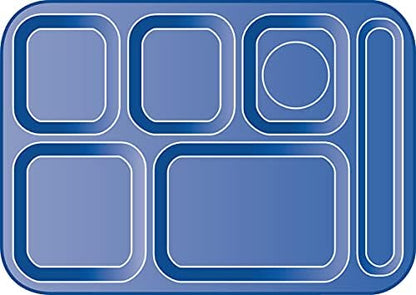 Carlisle FoodService Products P614R09 Right-Hand 6-Compartment Polypropylene Tray, 10" x 14", Green