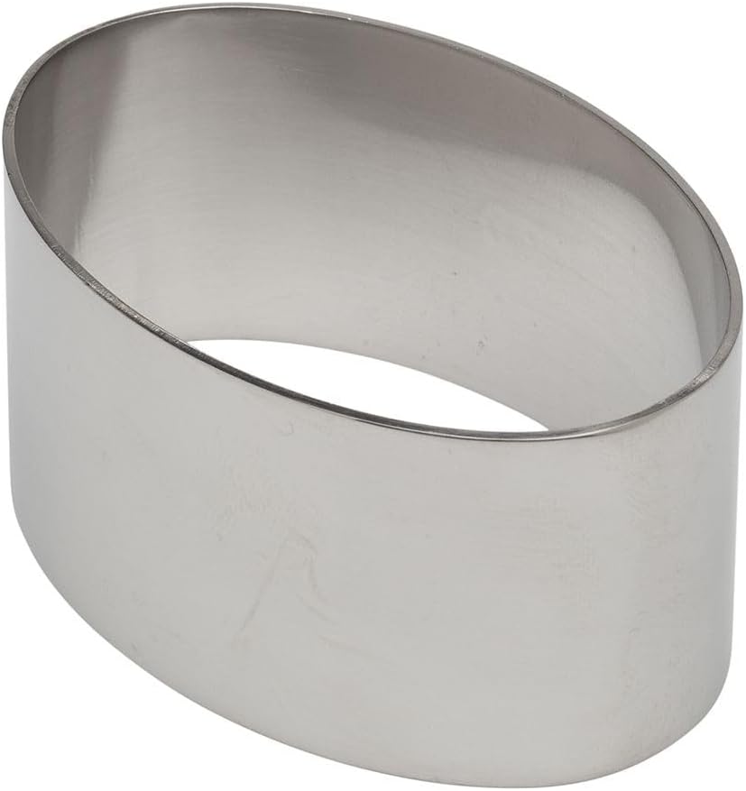 Ateco Oval Stainless Steel Form, 3.13 by 1.38-Inches High