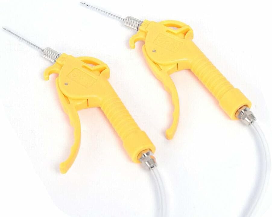 Electric Meat Marinade Injector Pump with Dual Guns, 50W Automatic Meat Injector Kit Meat Saline Syringe Pump Gun with Hose for BBQ, Turkey Pork Beef, 10 Stainless Steel Needles
