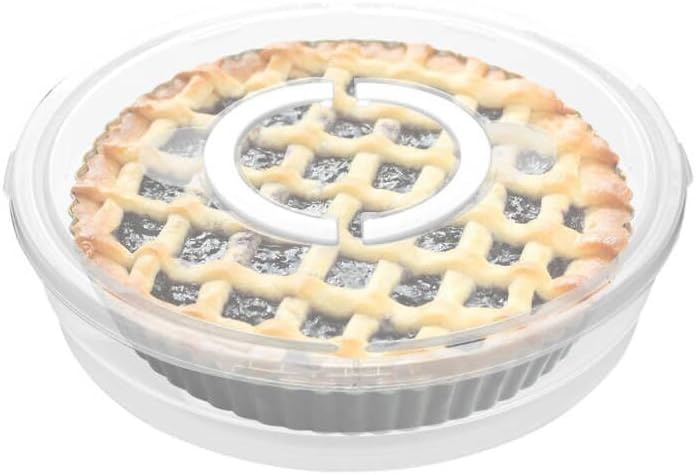 12inch Portable Pie Carrier with Lid and Cupcake Muffin Tart Cookie Fruit Snacks Keeper Food, Pie Carrier Round Pizza Holder Reusable Pie Keeper