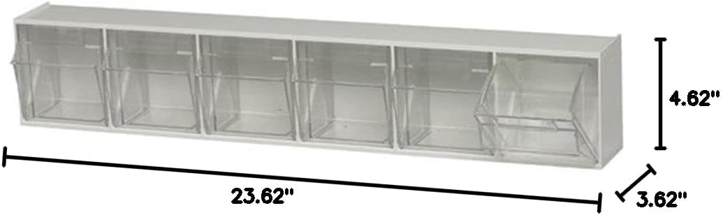 Quantum Storage Systems QTB302WT 2 Drawers Tip Out Cabinet Part Organizer White 14" H x 24" W x 12" D
