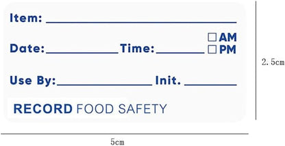2 Rolls 1000Pcs Food Storage Sticker Removable Freezer Label Food Labels Food Date Stickers Refrigerator Food Storage Labels Refrigerator Freezer Paper Label, Blue