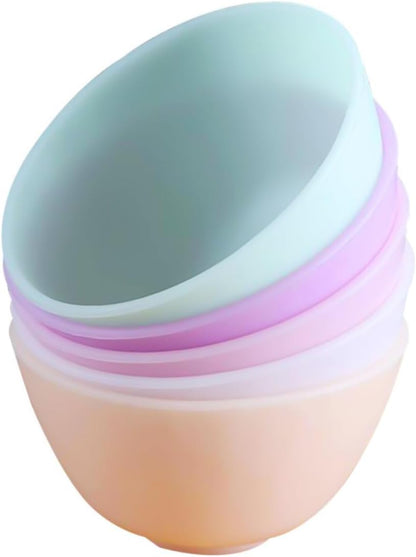 FOMIYES 5pcs Odorless Silicone Bowl Flexible Mixing Bowls for Home Use for Facial Mask Prep Sauces and Ingredients Dishwasher Safe