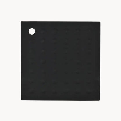 Lamson Silicone Pot Holder, 7x7 in Heat Resistant Trivet, Black