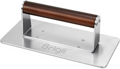 Brigii Smash Burger Press, Rectangular Grill Press, Bacon Press, Heavy Duty