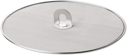 9.84 in Stainless Steel Splatter Screen With Fold-Flat Top Knob, Fine Mesh Grease Guard, Silver, 1-Pack