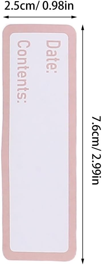 500pcs Food Date Sticker Labels Removable Self Adhesive Rectangular Decal - Water Oil Tear Resistant Tag for Freezer Refrigerator Containers