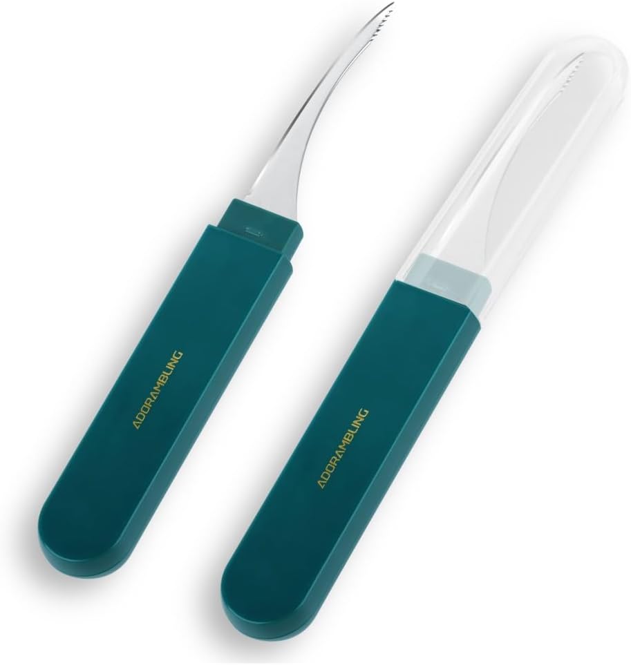 Shrimp Deveiner Tool Portable Shrimp Peeler with Safety Cover Efficient Shrimp Deveining Tool Shrimp Peeler and Deveiner Tool for Easy Shrimp Cleaning Shrimp Knife Shrimp Cleaner(Green)