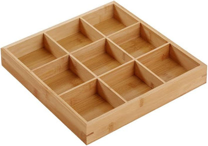 Divided Wooden Tray,Veggie Tray Serving Tray Divided Platter Wooden Food Server Multi Compartments Serving Tray for Hot Pot Restaurants Sushi Plate (6 Compartments)