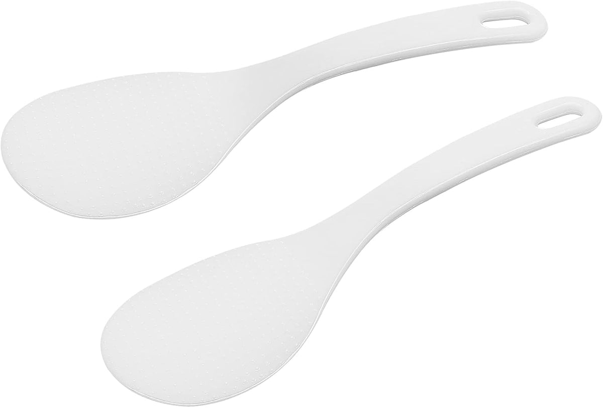 2-Piece Plastic Rice Paddle & Spoon, White E