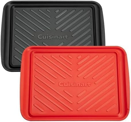 Cuisinart CPK-210 Grilling Prep and Serve Trays, Black and Red Large 18” x 14.5”