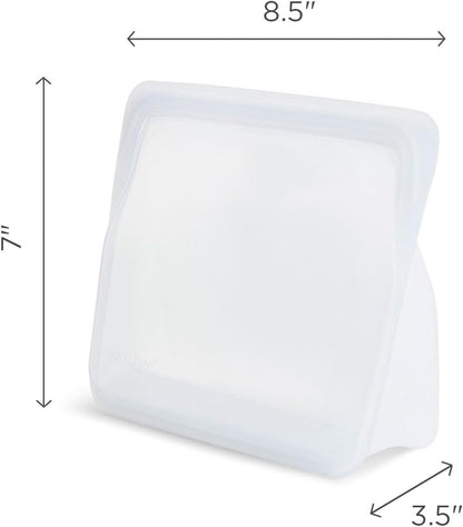 Stasher Premium Reusable Silicone Food Storage Bags, 2-Pack, Clear