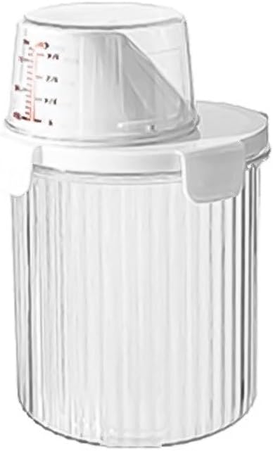 Cereal And Rice Storage Container With Airtight Lid, Pour Spout, And Measuring Cup For Dry Food, Grains Flour Sugar Snacks Pet Food (Large)