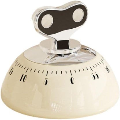 Retro Kitchen Timer 60 Min, Wind Up Magnetic Mechanical Egg Timer