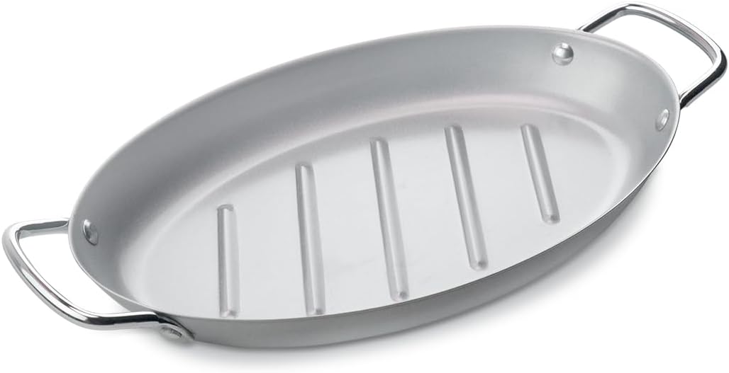 Grill Pan - 11'x15'' BBQ Grill Topper With Handles
