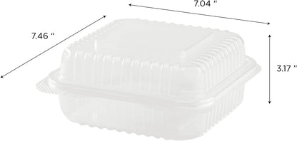 Karat FP-HC99PP-3CU 9"X 9" PP Hinged Containers 3 Compartment - (Case of 200)