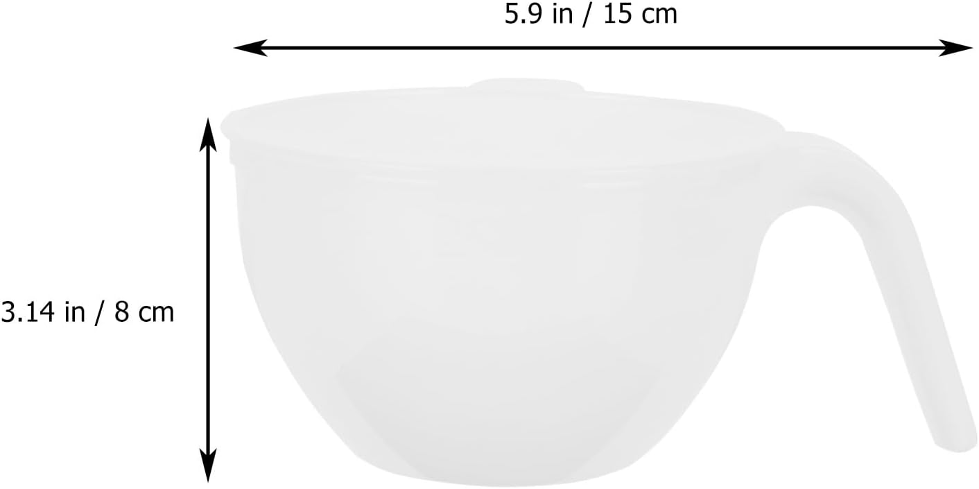 VOSAREA 5 Sets Plastic Mixing Bowls with Lids and Handles Multi Purpose Stackable Stirring Bowls for Home Restaurant Bakery Use