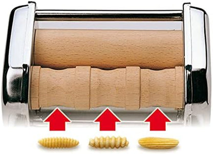 Pasta Maker Machine by Imperia- Heavy Duty Steel Construction w Easy Lock Dial and Wood Grip Handle- Model 190